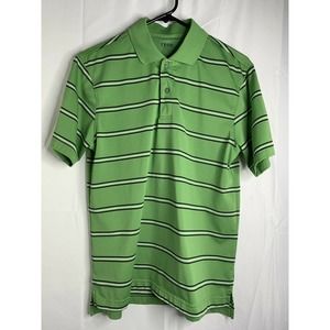 Izod Men's Golf Polo Shirt Short Sleeve XFG Cool FX Green Striped Size Small